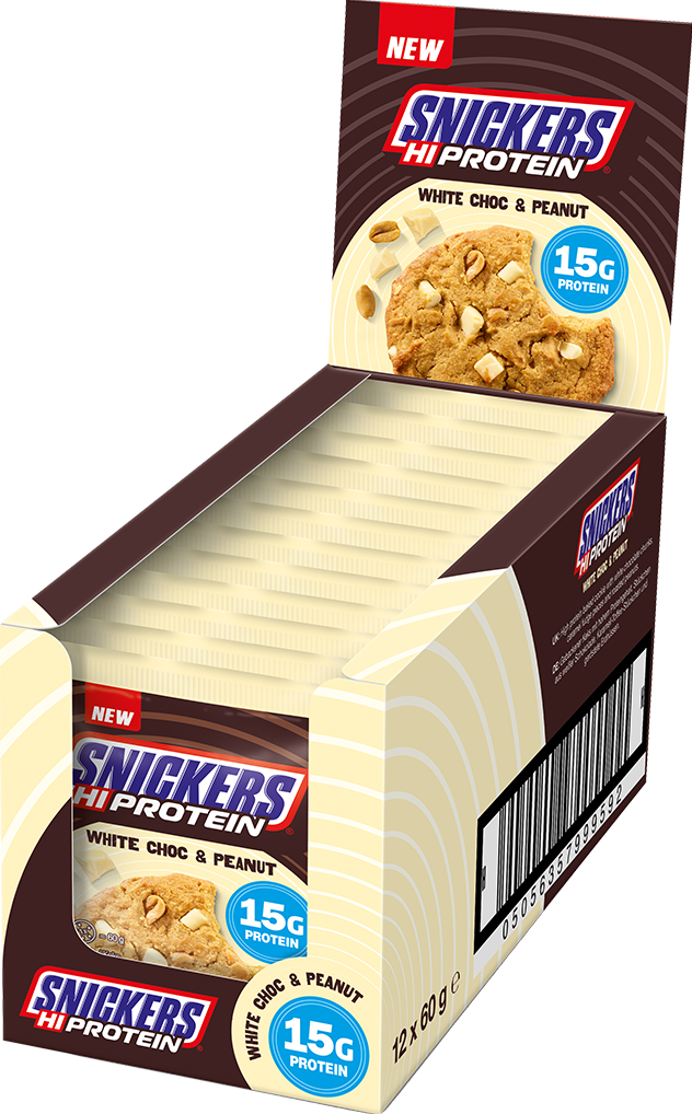  Ladda bild till gallerivisaren, Snickers HiProtein Cookie - 12 x 60 g - White Choc &amp; Peanut
