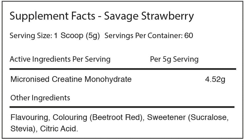  Ladda bild till gallerivisaren, Warrior Creatine Monohydrate - 300 g Savage Strawberry
