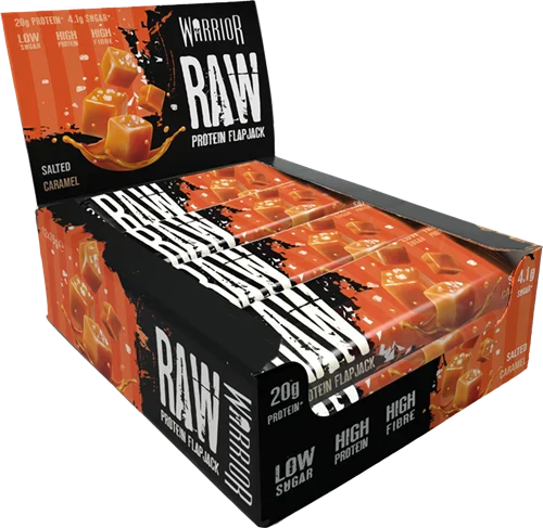  Ladda bild till gallerivisaren, Warrior Raw Protein Flapjack - 12 x 75 g - Salted Caramel
